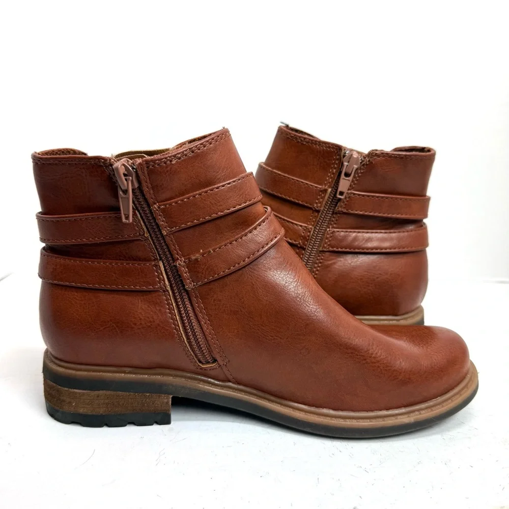 B.O.C‎ Claire Dark Tan Ankle Boots Women’s Size 6M